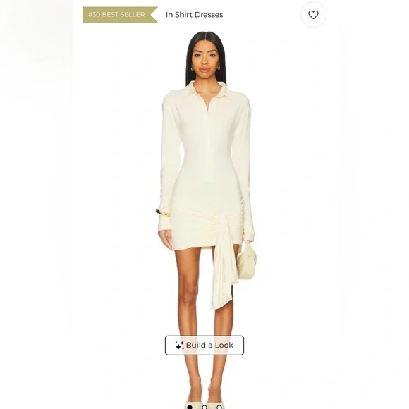 Lioness Elegant Cream Long Sleeve Dress - Picture 4 of 6